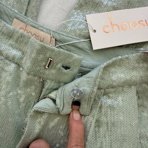 NWT Mint Sequin Wide Leg Crop Pants - Picture 8 of 8